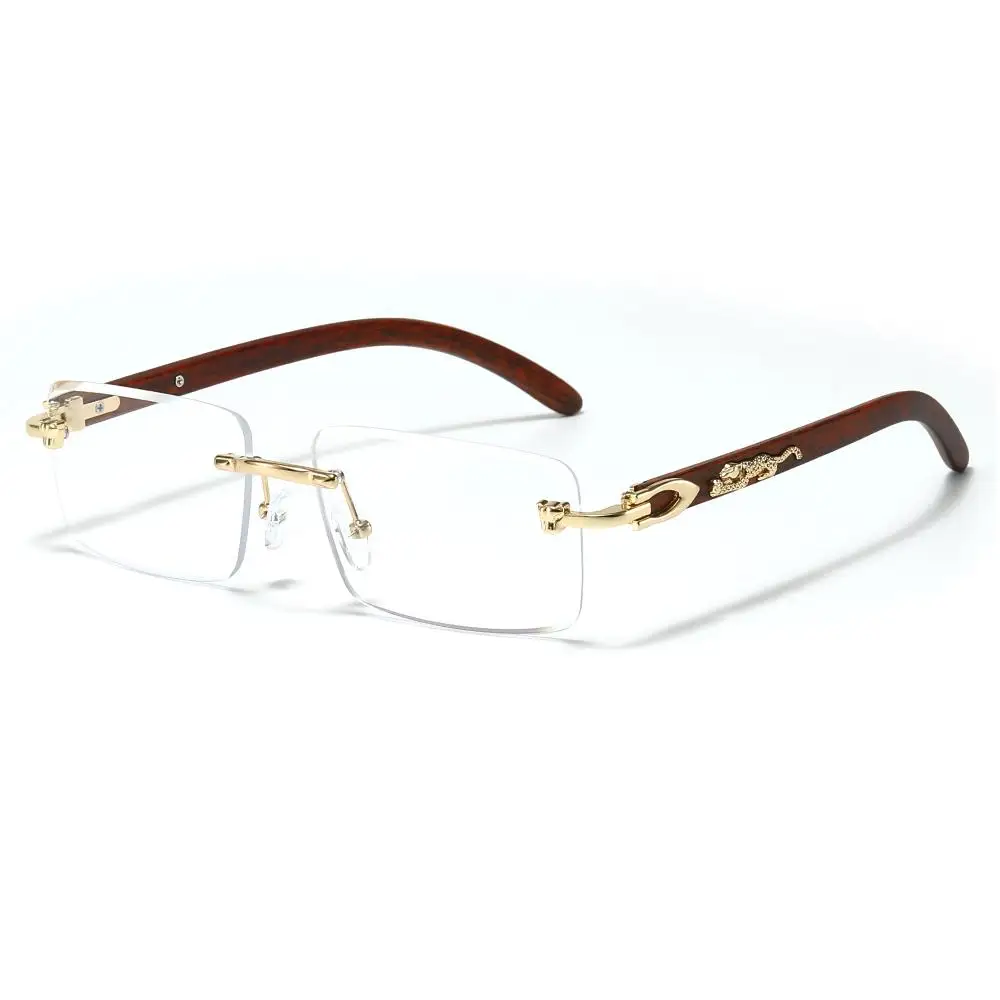 Gafas de sol retro estilo guepardo UV400 sin montura - imagen 2