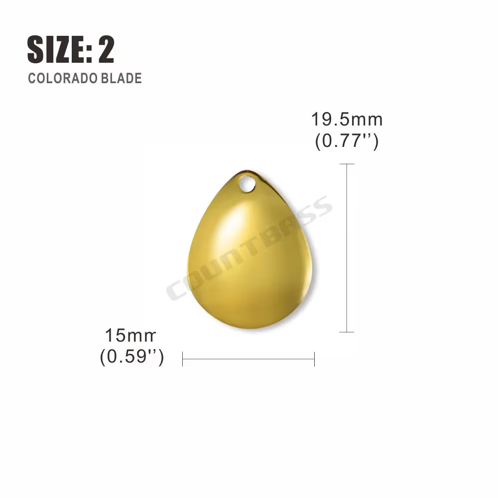 Countbass Colorado Blade – Acabado oro para spinnerbait