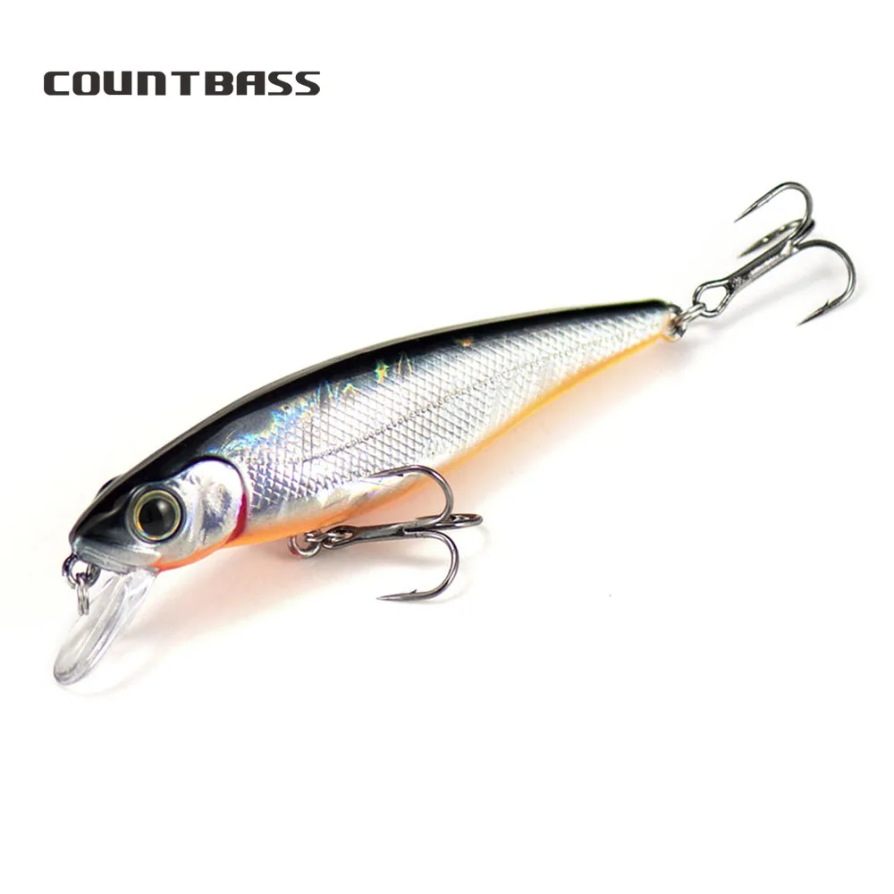 COUNTBASS 77mm 9g Minnow Wobblers Señuelos de Pesca sábalo flotante Jerk su cebo, profundidad de buceo 0,7-1m cebos duros Leurre de agua dulce