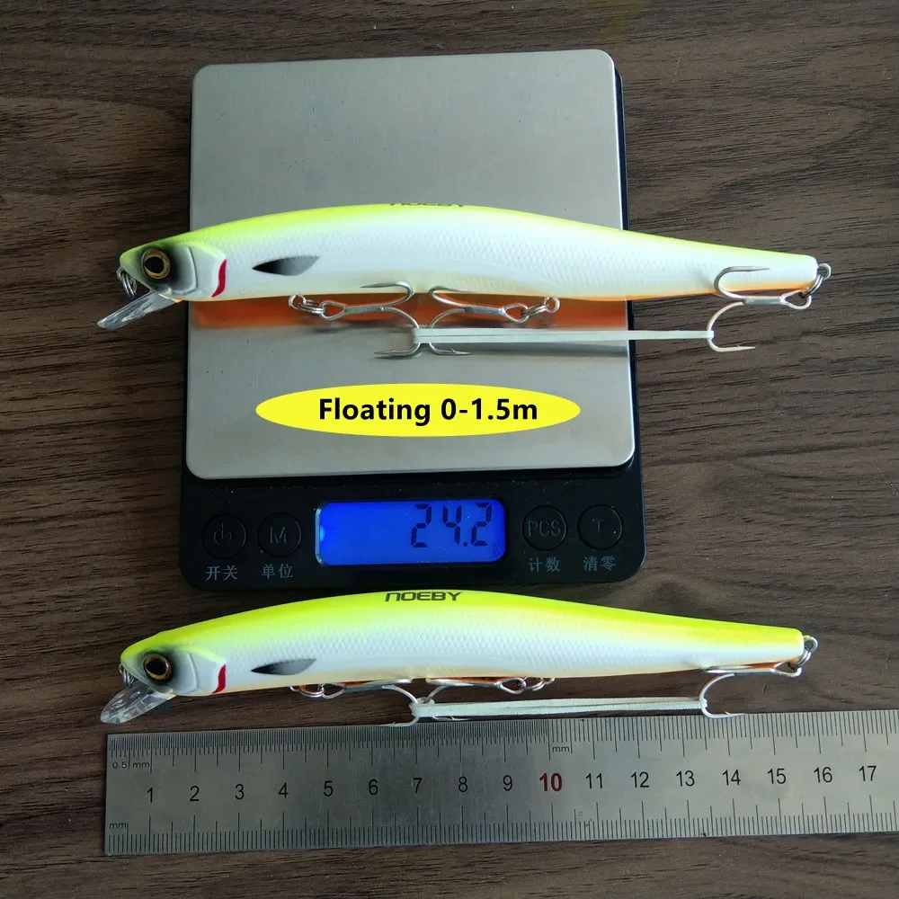 NOEBY 150mm 23g Lanza delgada Minnow señuelo de pesca Wobblers flotantes cebo duro Artificial para Lucio lubina Jerkbait Señuelos de Pesca - imagen 4