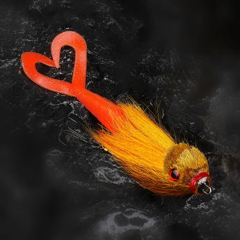 Weihe, 1 Uds., ratón de pelo de ciervo, 21cm40g, Luya, tiro largo, agua hundida, cebo duro, cola de horquilla, cebo falso, equipo de pesca - imagen 4