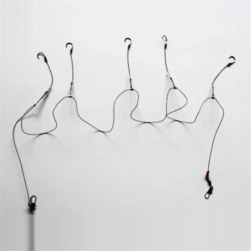 YSN 5 uds gancho de cuerda grupo de pesca línea antibobinado fuerte línea de caballo gancho de cuerda 3 # -13 #   Accesorios para aparejos de pesca - imagen 5