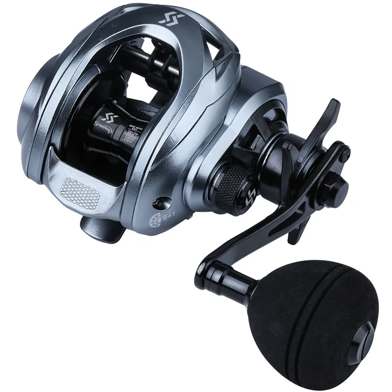 Carrete de Baitcasting Sougayilang de un solo mango 9 + 1BB 8,0: 1 carrete de fundición de alta velocidad frenos centrífugos carrete de Pesca eléctrico - imagen 3