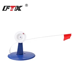 FTK-caña de pescar en hielo, práctico sistema de frenado automático, indicador de bandera de pesca en hielo para invierno, herramienta de aparejos