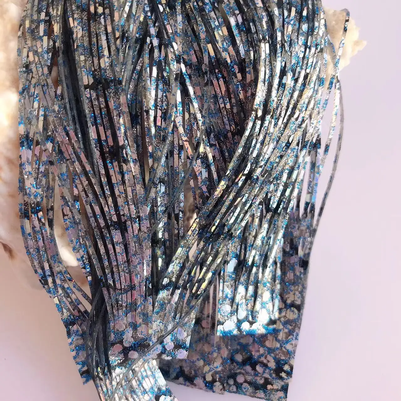 Capas de falda de silicona para Señuelos de Pesca, Material de falda de silicona para artesanía de aparejos, Spinner DIY, plantillas de goma, Buzzbait 8853-319 - imagen 4