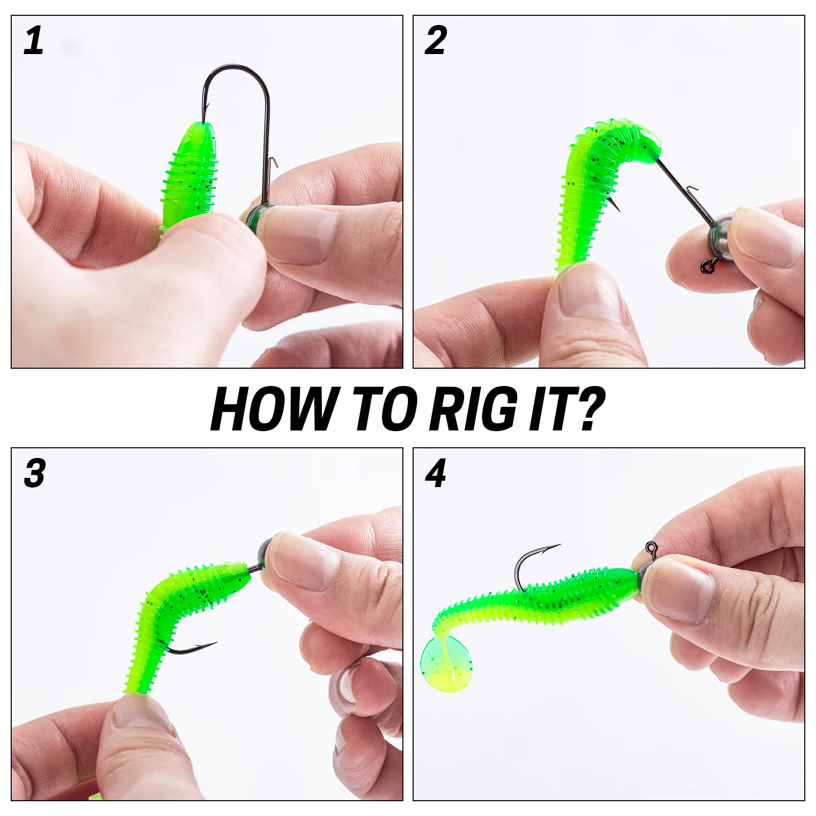 Anzuelos Jig Head tungsteno Goture – Vinilo para pesca de carpa - imagen 4
