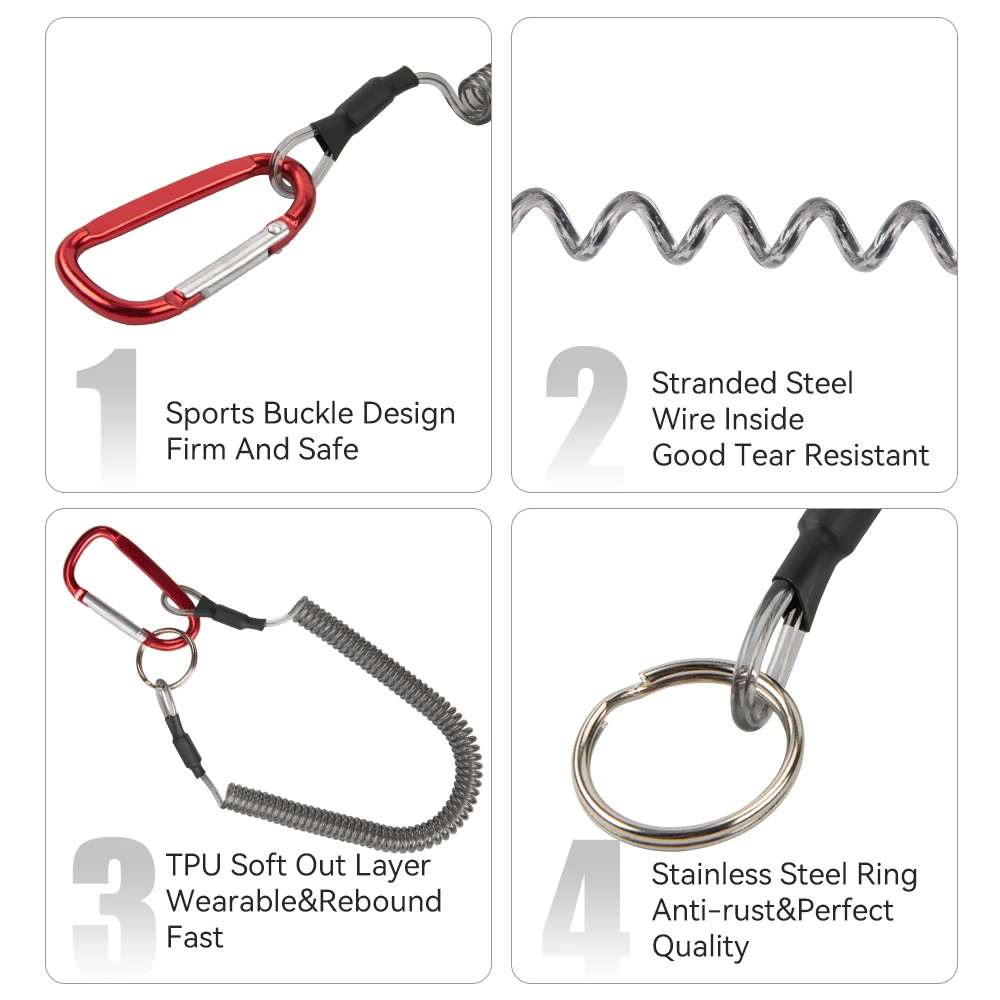 Herramienta de pesca Kingdom, alicates multifunción, lanzador de cuerda, seguro, portátil, impermeable, accesorios de equipo de pesca al aire libre - imagen 3