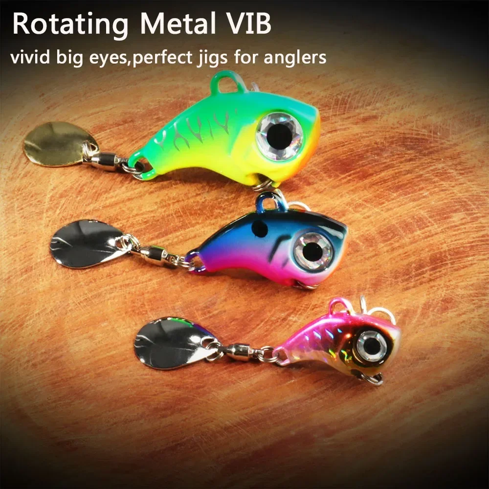 GOBAIT-cebo giratorio de 10g, 20g, 30g, cuchara VIB, plantilla de Metal, aparejos de Pesca con vibración, hoja de Pesca, señuelo giratorio, equipo Spinnerbait - imagen 3