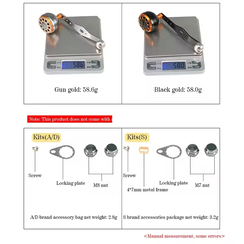 DEUKIO Mango Carrete 100mm Aluminio Perilla 38mm – Baitcasting DIY - imagen 3