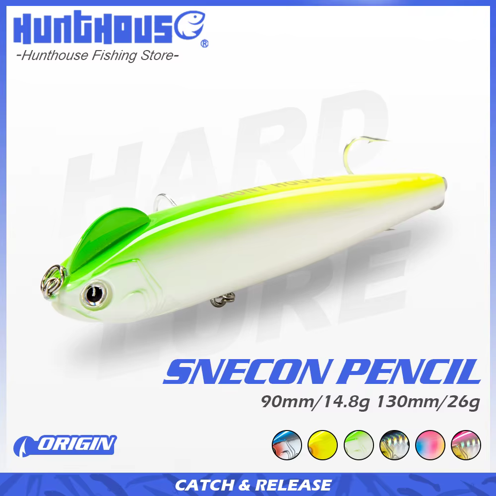 Hunthouse Señuelo Lápiz Hundimiento Lento para Lubina Mar Salada