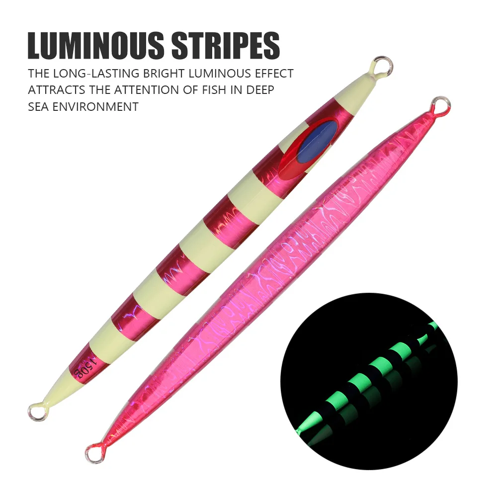 CASTFUN-señuelo de pesca Jigging para barco de aguas profundas, 150g, 200g, 250g, señuelo deslizante de sardina, cebos de plantilla lenta, anzuelo largo de Metal fundido - imagen 3