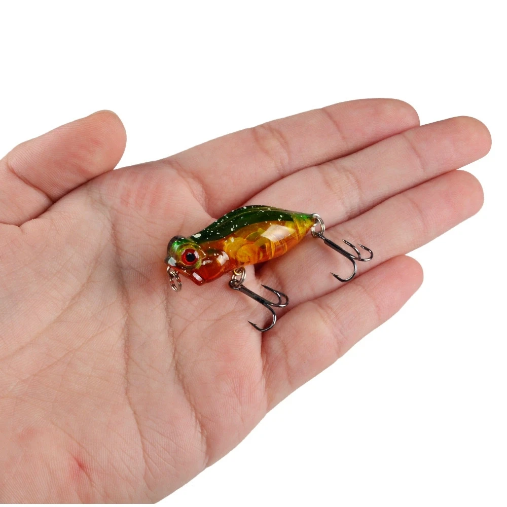 1 Uds señuelo de pesca con manivela cebos duros artificiales 4cm 3,2g Crankbait Jerkbait Wobbler aparejos de pesca buenos anzuelos triples aparejos - imagen 4