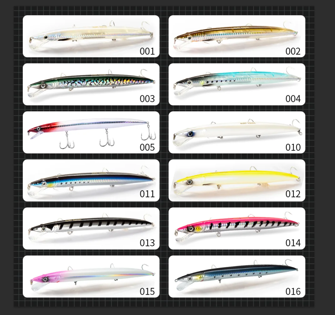 Hunthouse jerk floating minnow 143/173/208mm 14/23/33g sandeel fishing lure wobblers minnow for fishing sea bass - imagen 5