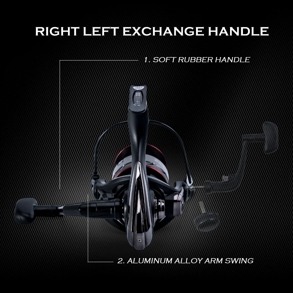 Goture-carrete giratorio profesional superligero, 7 + 1BB, Ultra suave, potente, para agua salada y agua dulce, 5,1: 1 - imagen 3