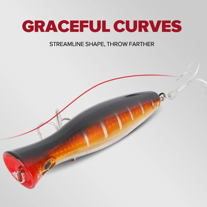 Cebo Artificial flotante 2PC13C con tres ganchos, ojos 3D, adecuado para señuelo de pesca de lubina, cebo duro para pesca con caña - imagen 3