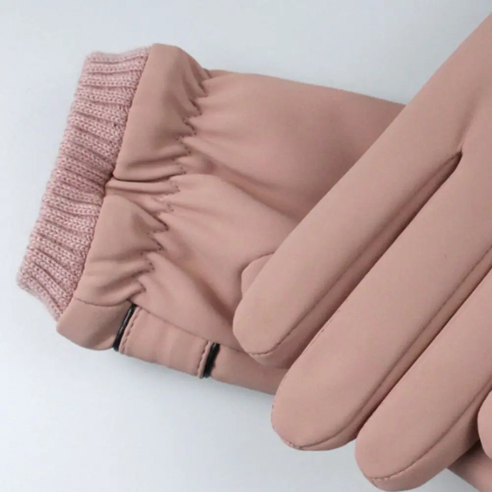 Guantes de mujer con pantalla táctil cálidos y agradables para la piel, impermeables, a prueba de viento, para invierno