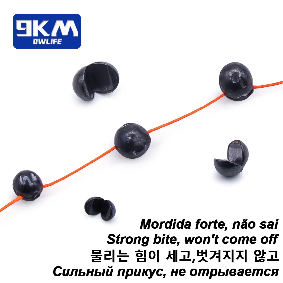 9KM 50 Uds. Pesos de pesca de tiro dividido, plomos de pesca redondos extraíbles, pesca en agua dulce y salada - imagen 2