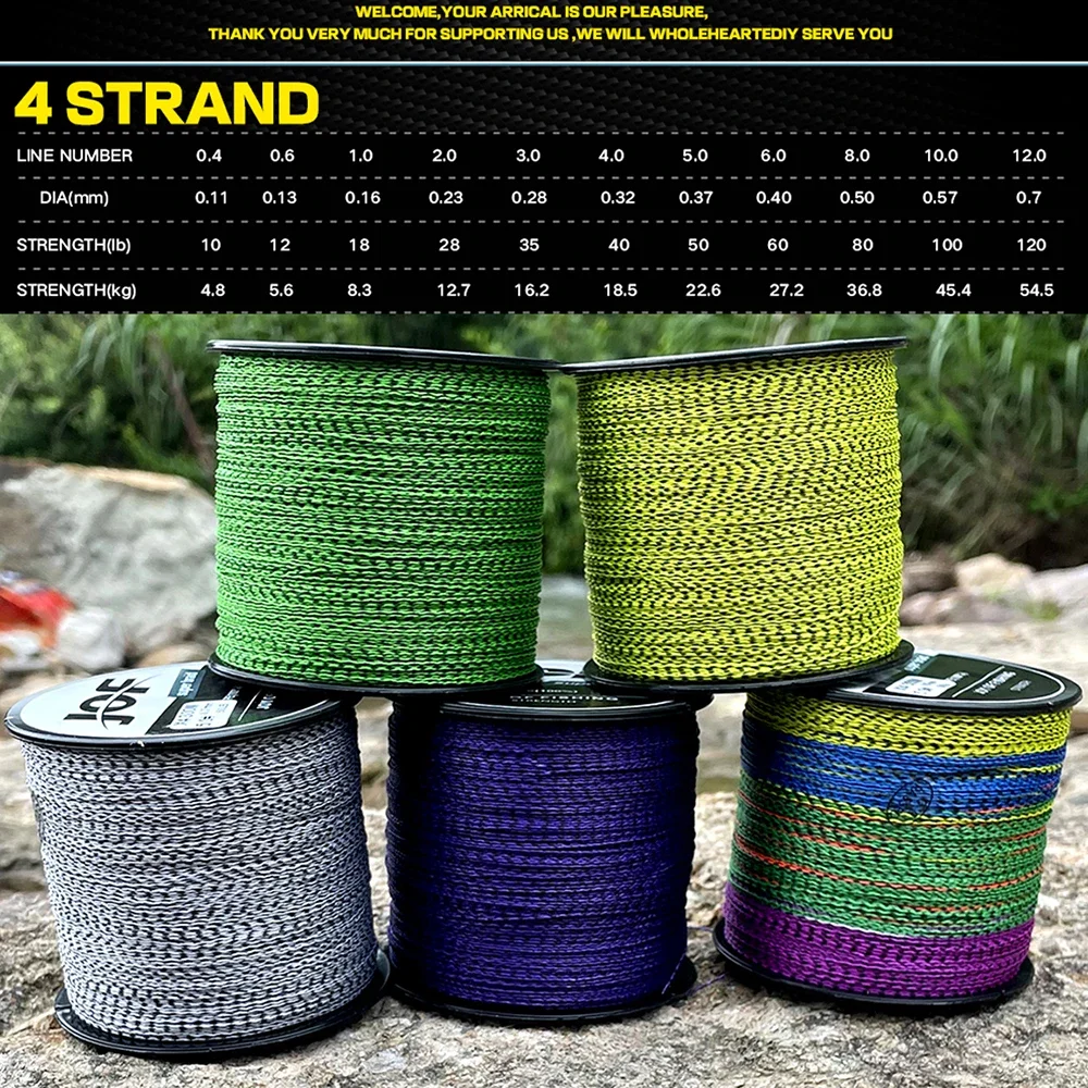 Sedal trenzado de 4 hebras para pesca en agua salada, hilo de PE multifilamento de 80 LB, arrastre máximo de 4x300m, accesorios de 4,8-36,8 kg - imagen 5