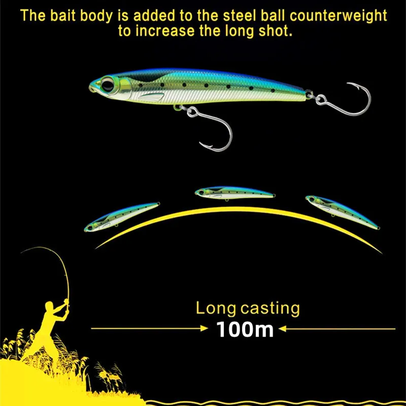 Popper hundido 110mm 60g – Señuelo GT para mar - imagen 3