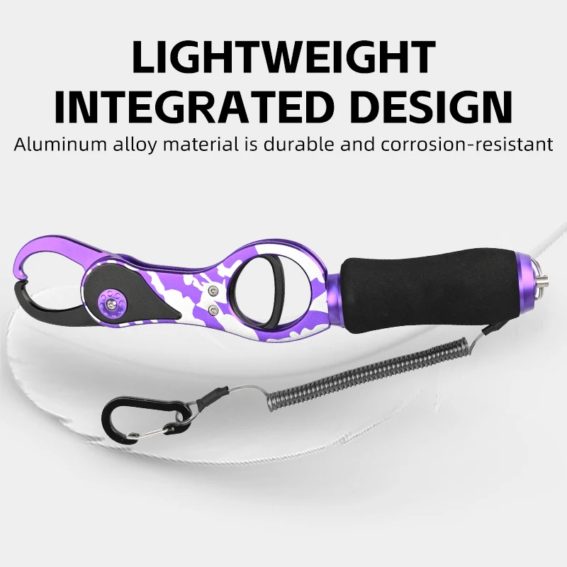 Pinza de pesca MEREDITH: herramienta de aterrizaje de aluminio con cordón, peso máximo de 40 lb, mango ergonómico para agua salada/agua dulce - imagen 5