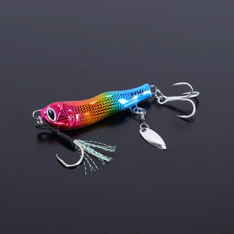 Placa de hierro en forma de serpiente en forma de S, ruta de pesca marina, cebo de plomo, barco de pesca, placa de hierro oscilante lento, cebo corto, nuevo - imagen 3