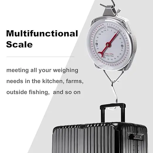 Báscula colgante mecánica Goture, báscula de peso con esfera de resorte de alta precisión máxima de 110lb/50kg para cocina, pesca, caza, granjas - imagen 4