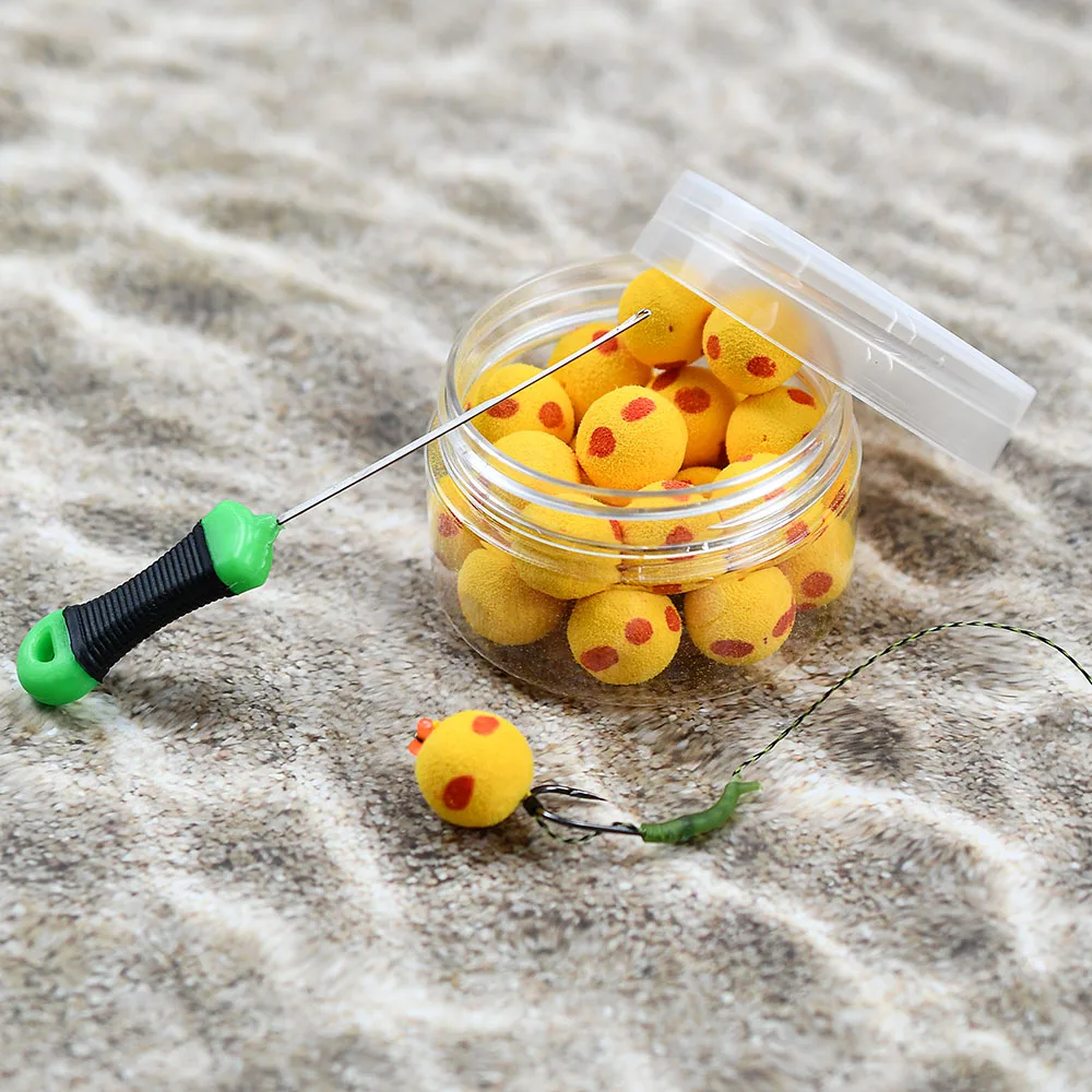 18 unids/caja flotador de pesca cuentas de bolas suaves flotador de bolas equipo flotador de peces accesorio de pesca al aire libre - imagen 2