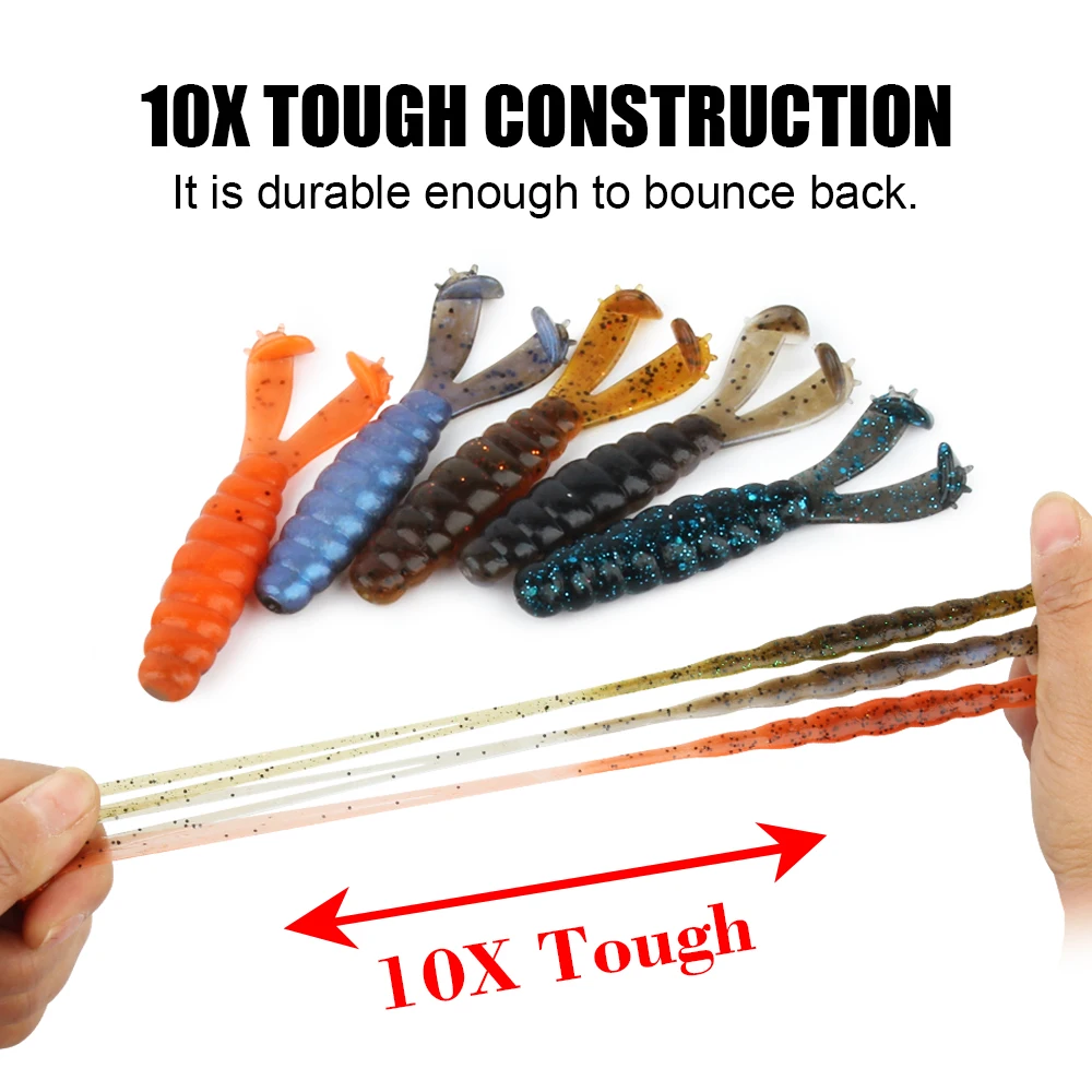 Spinpoler Diver larva señuelo de Pesca cebo suave doble cola en T flotante Tpr 7cm sábalo salado gusano Rana Artificial lubina Swimbait Pesca - imagen 4