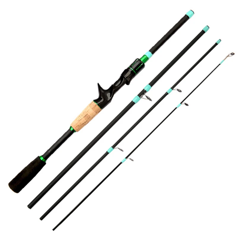 Caña de pescar giratoria ultraligera de 1,8/2,1 m, 4/5 secciones, señuelo de carbono, peso de cebo, 3,5-14g de potencia con línea de regalo, Pesca - imagen 2