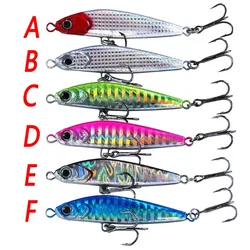 Señuelos de pesca con plantilla de Metal de fundición larga multicolor, ABS duradero, Ideal para pesca en barco y caballa española, 5 uds.