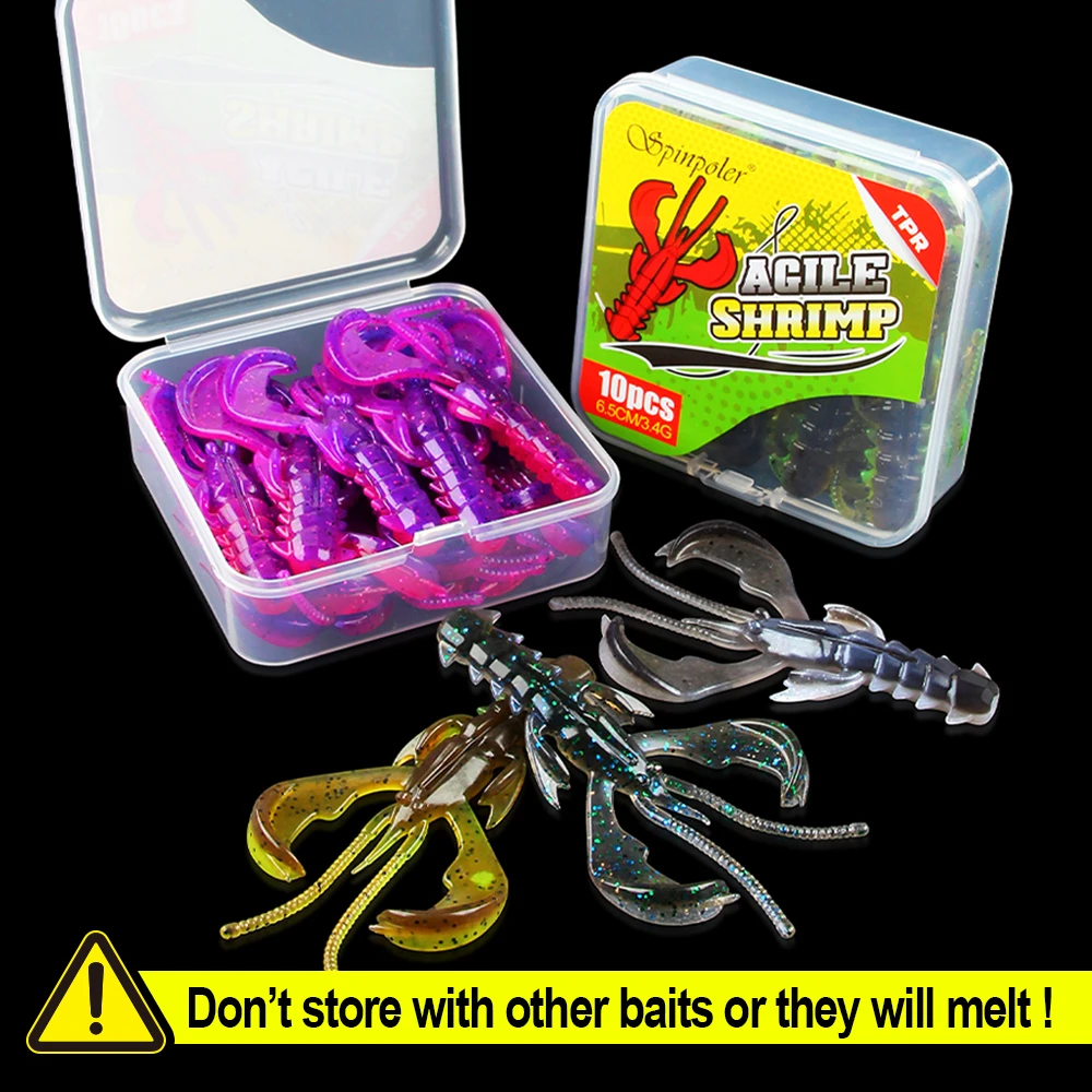 Spinpoler flotante iluminación UV señuelo de pesca suave aroma de camarón cebos artificiales salado flotante agua dulce agua salada perca Pike - imagen 5