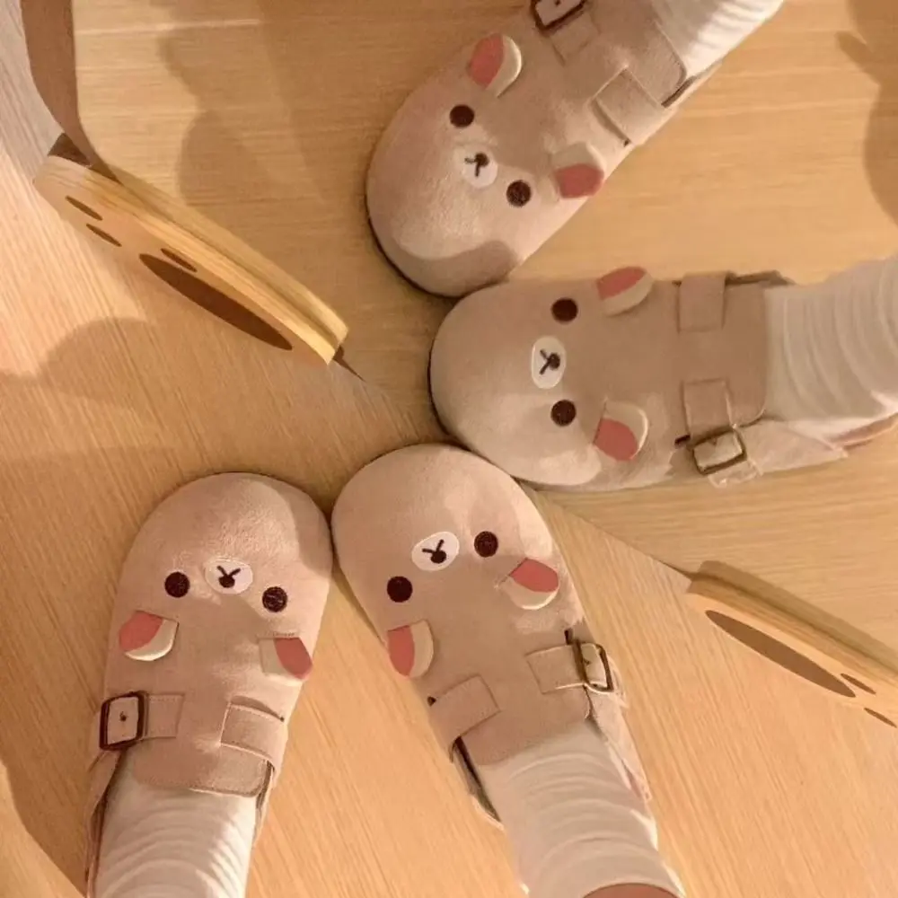 Nuevos zapatos de mujer Rilakkuma de fondo grueso, aumento de altura, periferia de animé Retro, zapatillas Rilakkuma de dibujos animados bonitos - imagen 2
