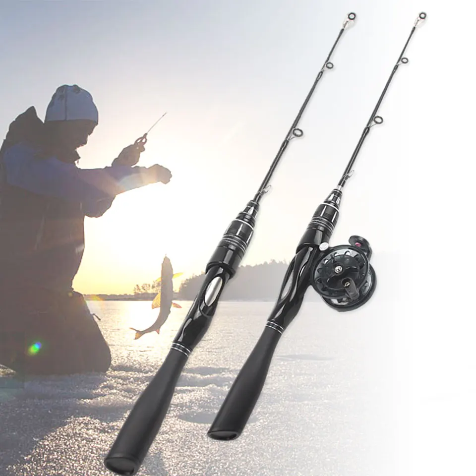 Caña de Pescar en Hielo Portátil de 50 cm con Sección Dividida, con un Mango Sensible de Fibra de Carbono + ABS, Perfecta para la Pesca en Hielo de Agua Dulce. - imagen 3