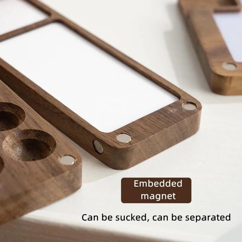 Caja de pintura de acuarela hecha a mano de madera portátil, caja de succión magnética vacía, paleta de artista, boceto de viaje, pintura, suministros de arte - imagen 5