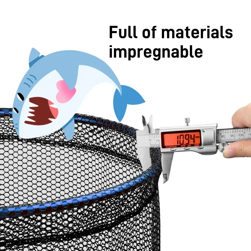 Redes de pesca de goma con asas cortas: redes de pesca portátiles de aleación de aluminio, red de aterrizaje liviana para un fácil transporte - imagen 3