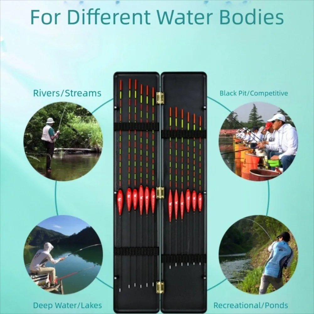 12 Uds. Flotadores de pesca grandes de plástico, boya indicadora, flotadores de pesca en roca, tubo de deriva antideslizante, aparejos de pesca de alta sensibilidad - imagen 2