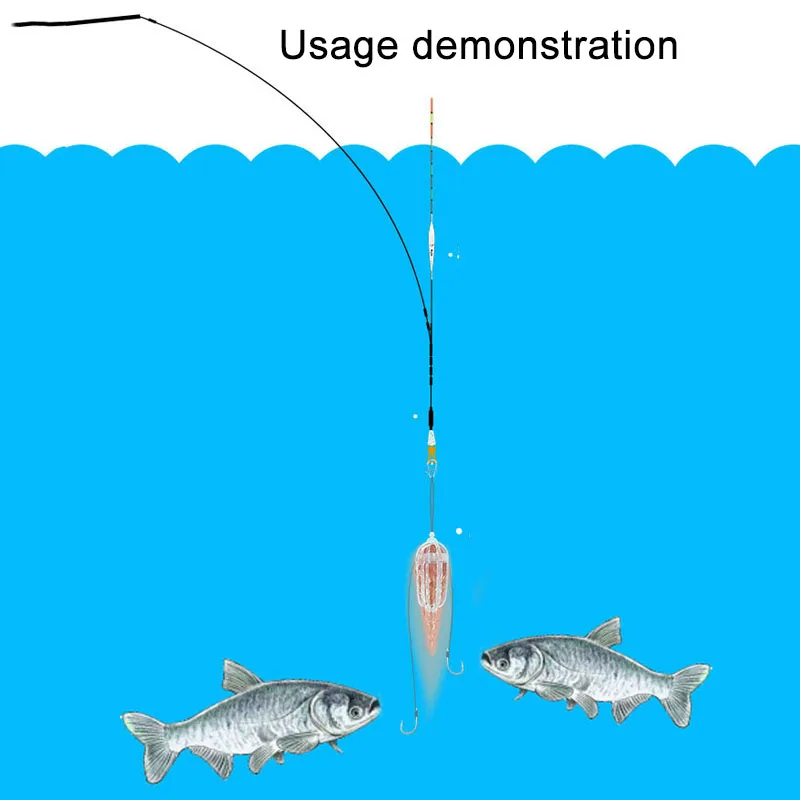 Anzuelos de pesca con púas de aleación de acero de alta calidad y jaulas para cebo, juego de caja de 4 Uds. - imagen 5
