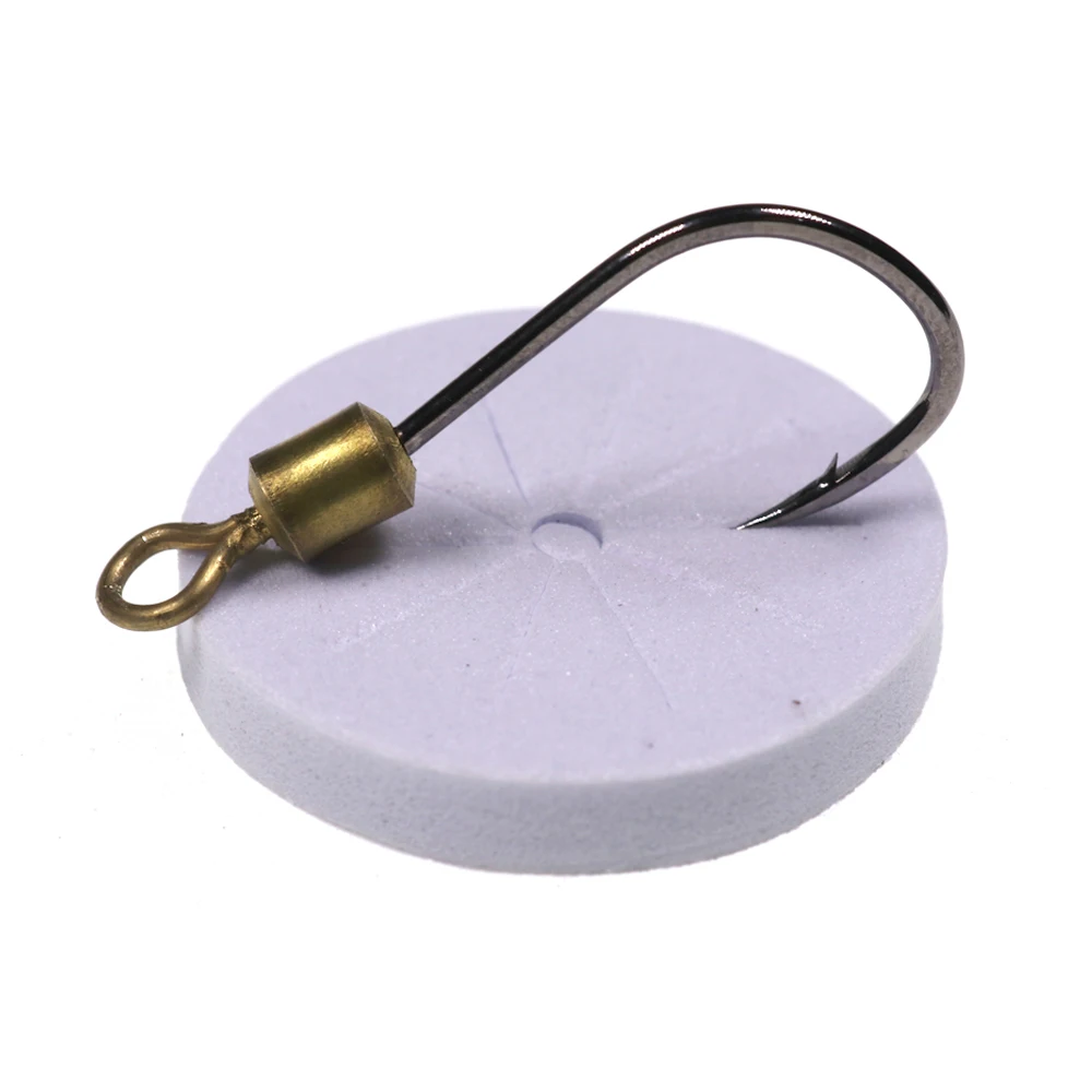 Gancho giratorio de acero con alto contenido de carbono, anzuelo giratorio de 360 ° para pesca en agua dulce y salada, cuchara de Metal, señuelo para pececillos, ganchos para gusanos #4-#16, 10 unidades - imagen 2