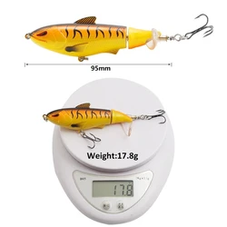 Cebo Hélice Plopper 9,5 cm Swimbait Topwater para pesca Spinnerbait