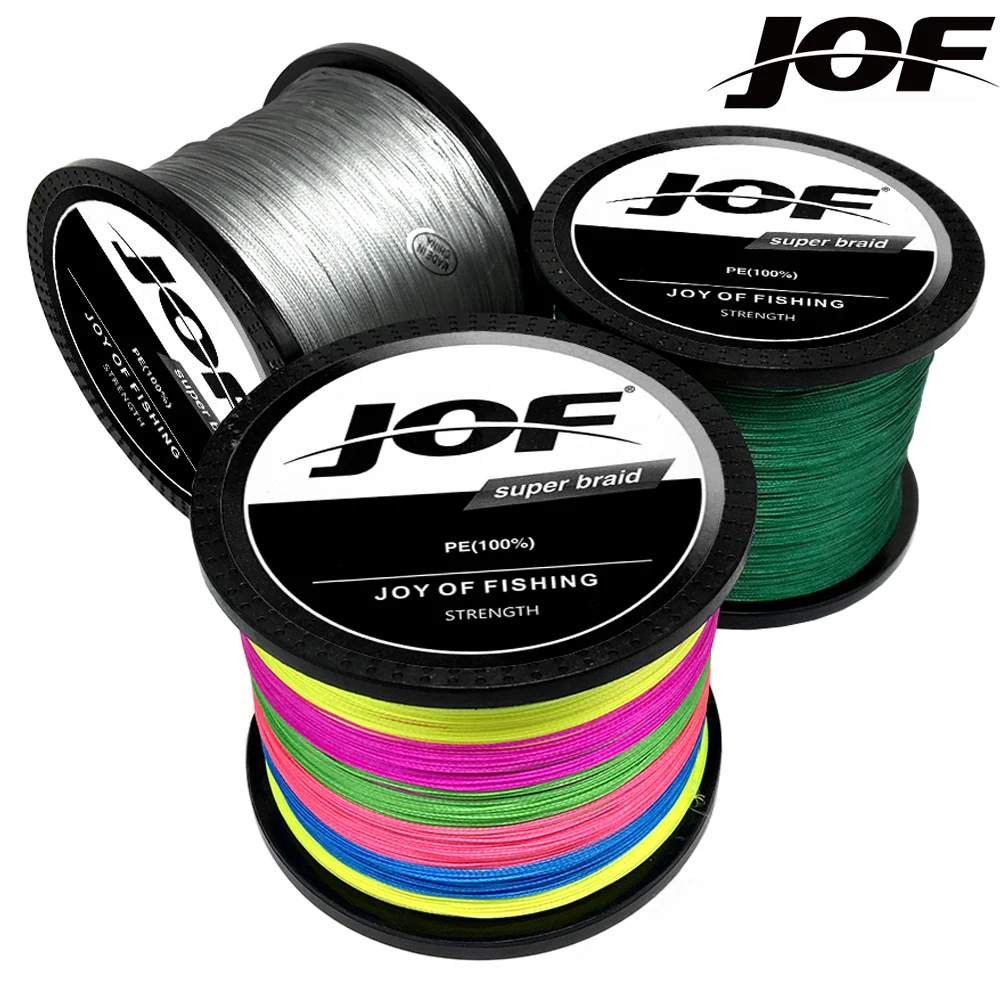 JOF hilo giratorio 100m hilo de pescar X8 Color PE suave multifilamento resistencia al impacto 8,2 ~ 35,8 KG herramienta de alimentación de trucha al aire libre