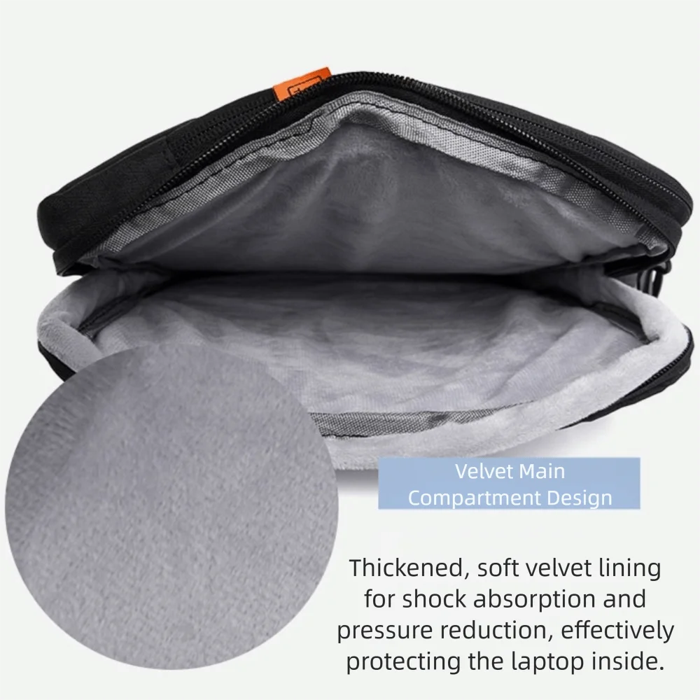 Bolsa para tableta a prueba de golpes de 13 y 14 pulgadas, bolsa protectora multicapa con múltiples bolsillos, forro de felpa, funda impermeable para exteriores - imagen 5