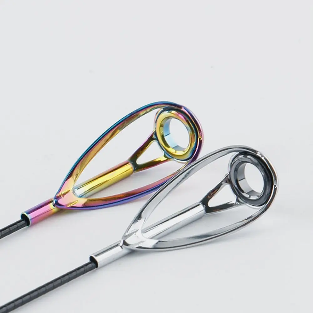 Anillo de cerámica ovalado de acero inoxidable, caja de aparejos de guía de caña de pescar, Kit de reparación de puntas de accesorios, 5 piezas - imagen 3