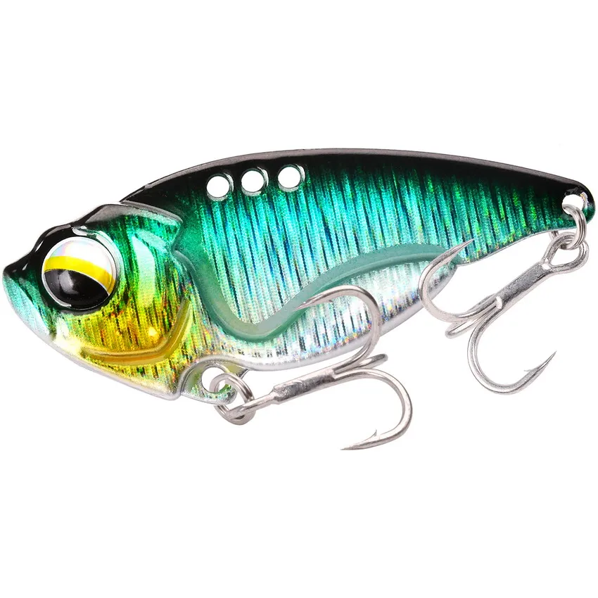 5 unids/lote Metal Vib rotación vibración hundimiento señuelo de pesca 5g 9g 12g hoja pez señuelo cebos vibración Artificial para lubina Pike perca - imagen 5