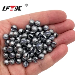 FTK 0,2g/0,25g/0,3g/0,4g/0,6g/1g pesas de pesca de tiro dividido, plomos de pesca de plomo, pesas, plomos de pesca redondos extraíbles