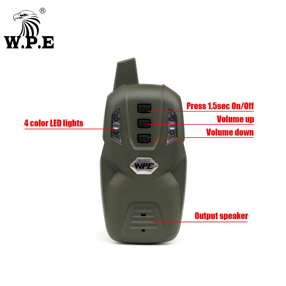 W.P.E-alarma de cebo para pesca de carpa, indicador luminoso, aparejos de alarma, accesorios de pesca, 1 Juego, 4 + 1 - imagen 3