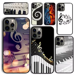 Funda de teléfono con música y teclas de Piano para iPhone 17 Air 16 Coque 15 14 12 13 PLUS 11 PRO MAX, carcasa trasera