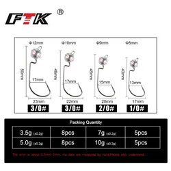 FTK Jig Head expuesto – Anzuelos para vinilo y lucio