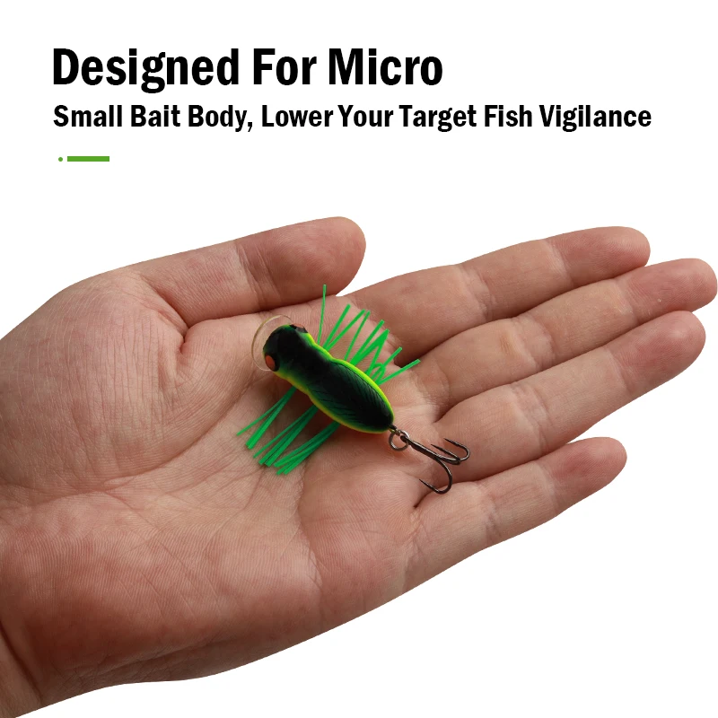 LEYDUN MicroBug Señuelo topwater insecto para lubina y lucio - imagen 5