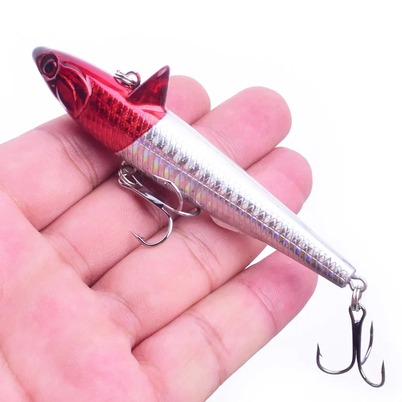 Señuelo de pesca con lápiz que se hunde, 1 unidad, 9cm, 14g, ojos 3D, pececillo Artificial, cebo duro VIB, Lucio, sábalo, aparejos de pesca, WD-269 - imagen 5