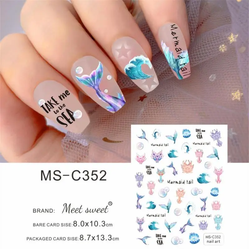 Pegatinas adhesivas para uñas, 1/2/3 piezas, cómodas, no tóxicas e inofensivas, a la moda, ultrafinas, resistentes al agua, duraderas - imagen 4